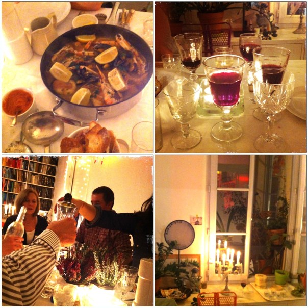 Good food, great wine to match every dish and wonderful company inside a beautiful French flat