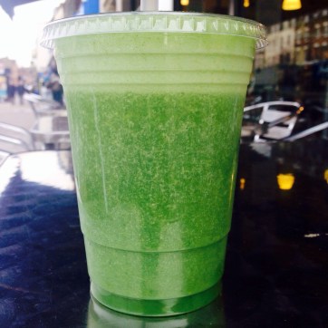 My breakfast starts with a delicious green juice or smoothie every morning
