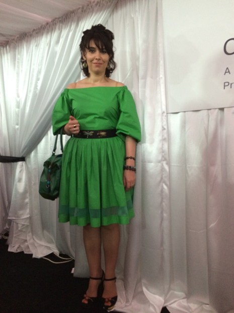 A beautiful friend of family in Ulyana Sergeyenko dress